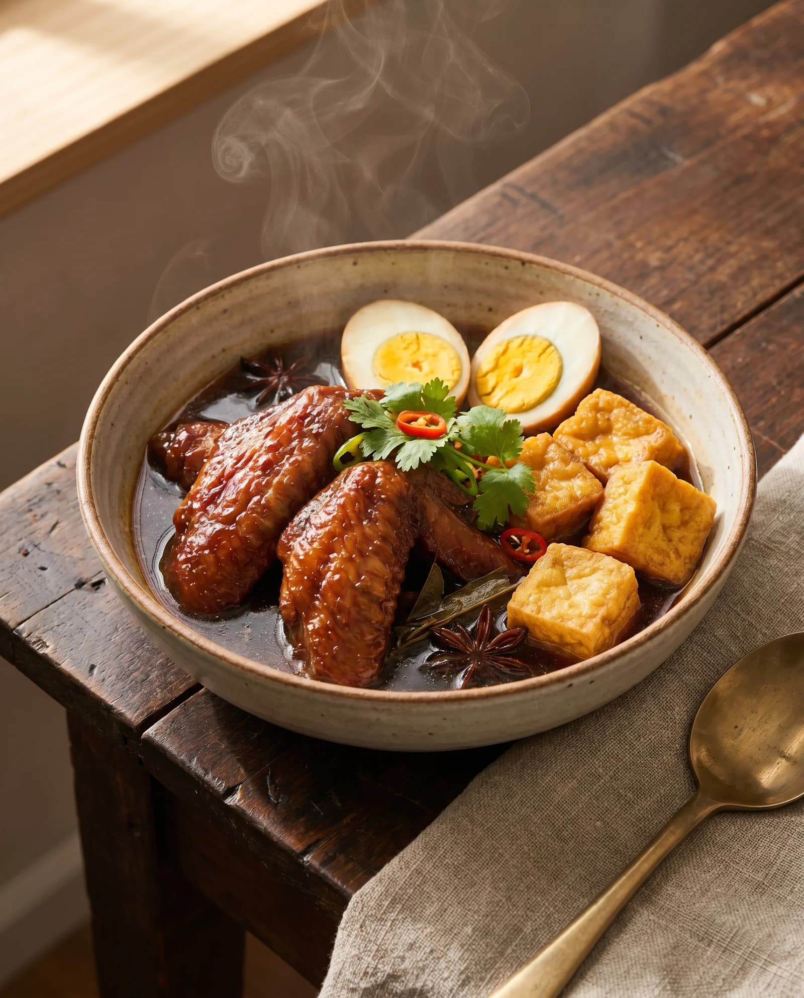 พะโล้ปีกไก่ ไข่ เต้าหู้