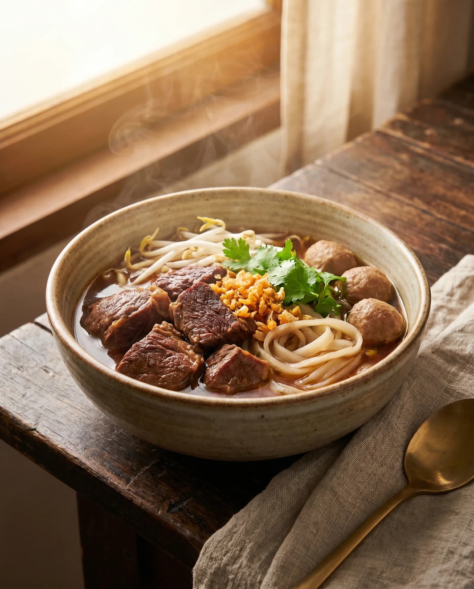 ก๋วยเตี๋ยวเนื้อตุ๋น (เนื้อเปื่อยน้ำซุปเครื่องเทศ)